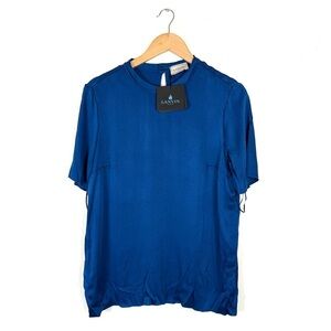 Lanvin Paris Royal Blue Short Sleeve Top NWT